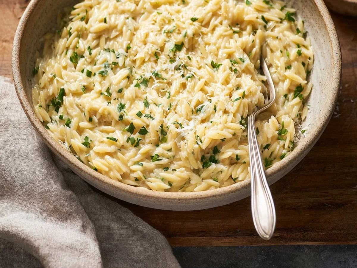 Creamy Garlic Parmesan Orzo: A Weeknight Hug - Image 1