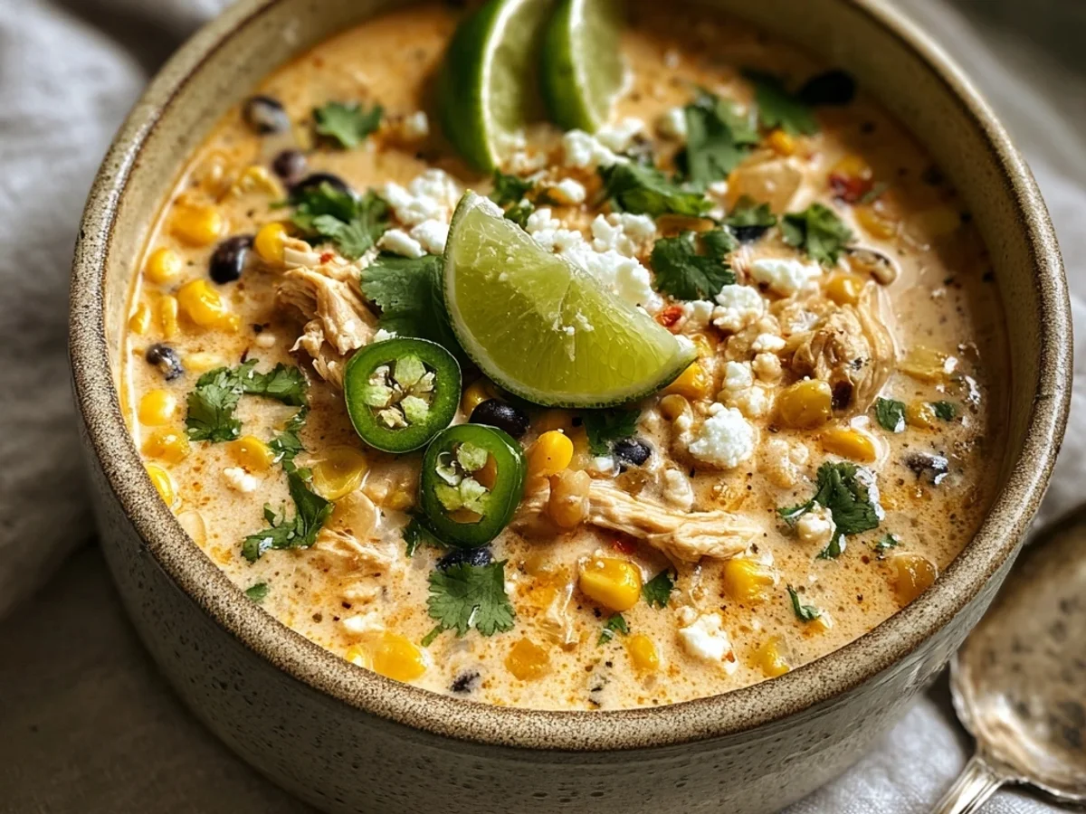 Creamy Mexican Street Corn White Chicken Chili - Image 1