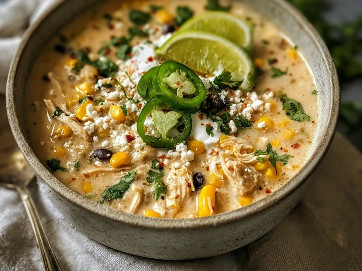 Creamy Mexican Street Corn White Chicken Chili - Image 2