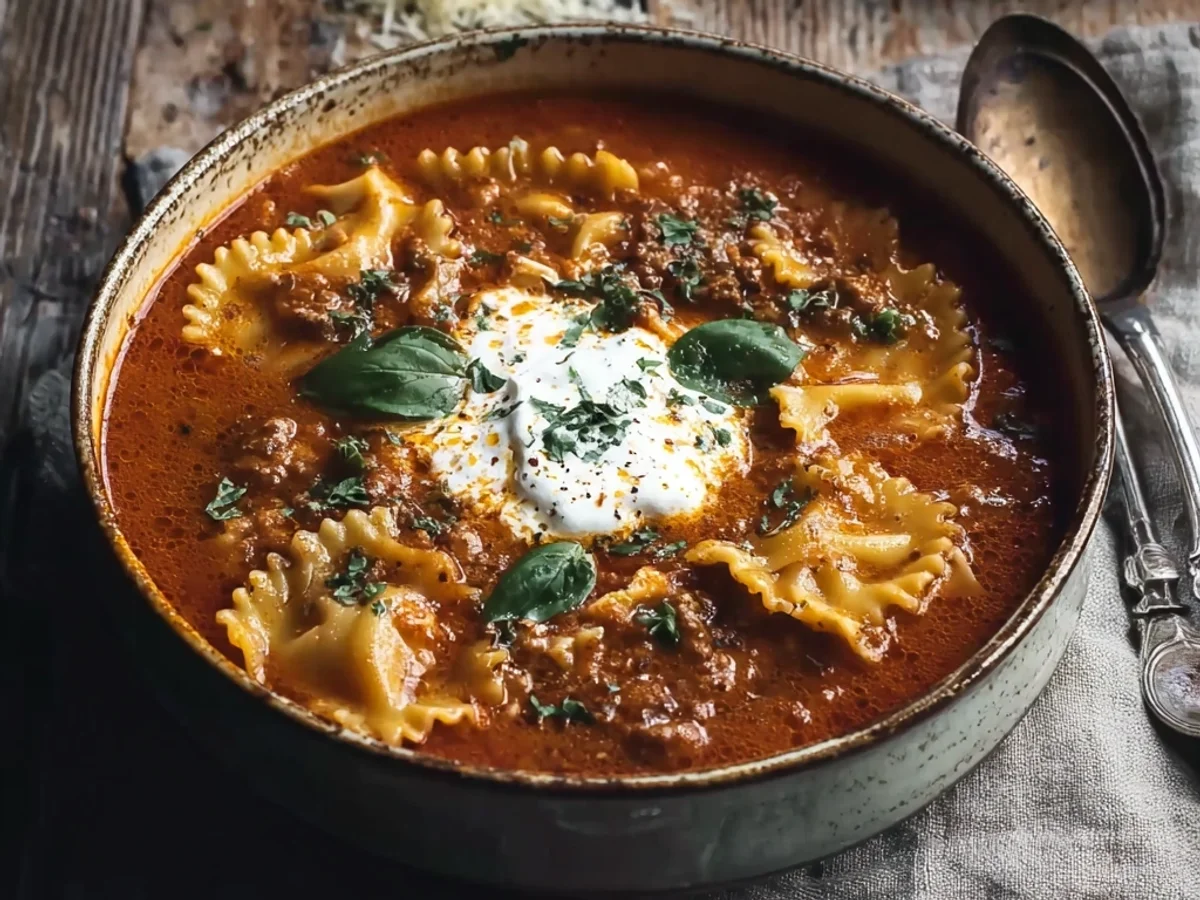 Creamy One Pot Lasagna Soup: Quick & Hearty Dinner - Image 1
