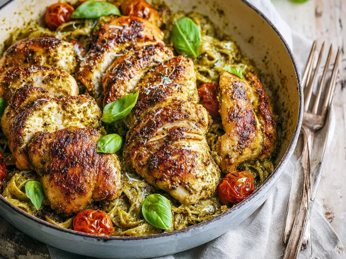 Creamy Pesto Chicken: A Weeknight Dinner Rescue - Image 1