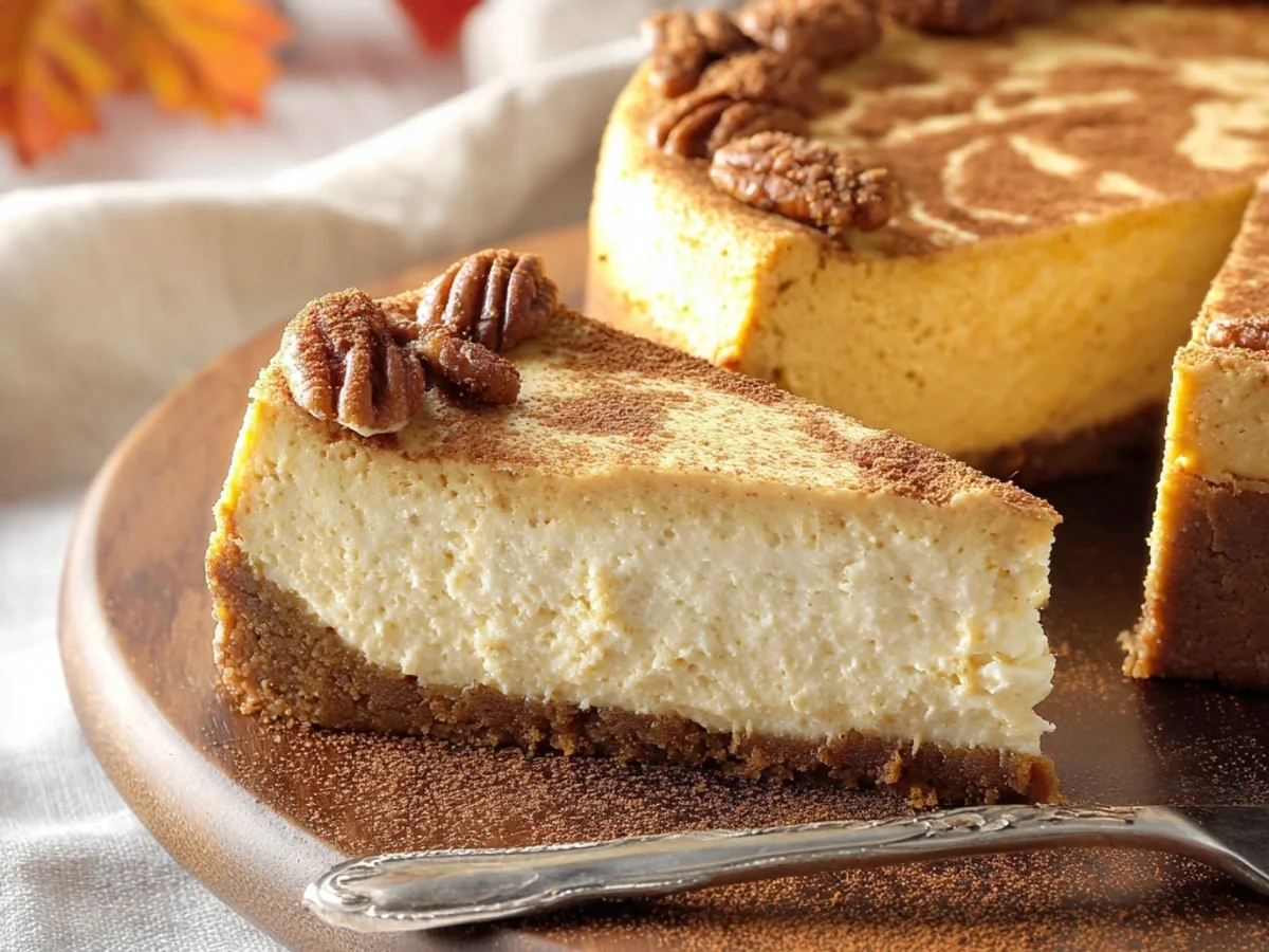 Creamy Pumpkin Cheesecake Recipe: Effortless Fall Dessert - Image 2
