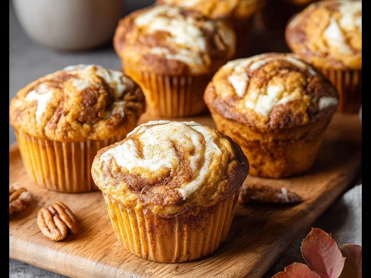 Creamy Pumpkin Cream Cheese Swirl Muffins: A Fall Treat - Image 1