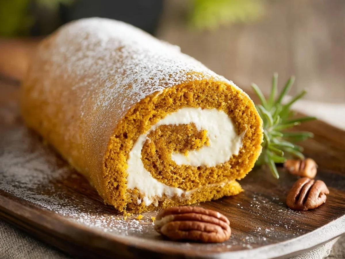 Creamy Pumpkin Roll Recipe: Easy Autumn Dessert - Image 1