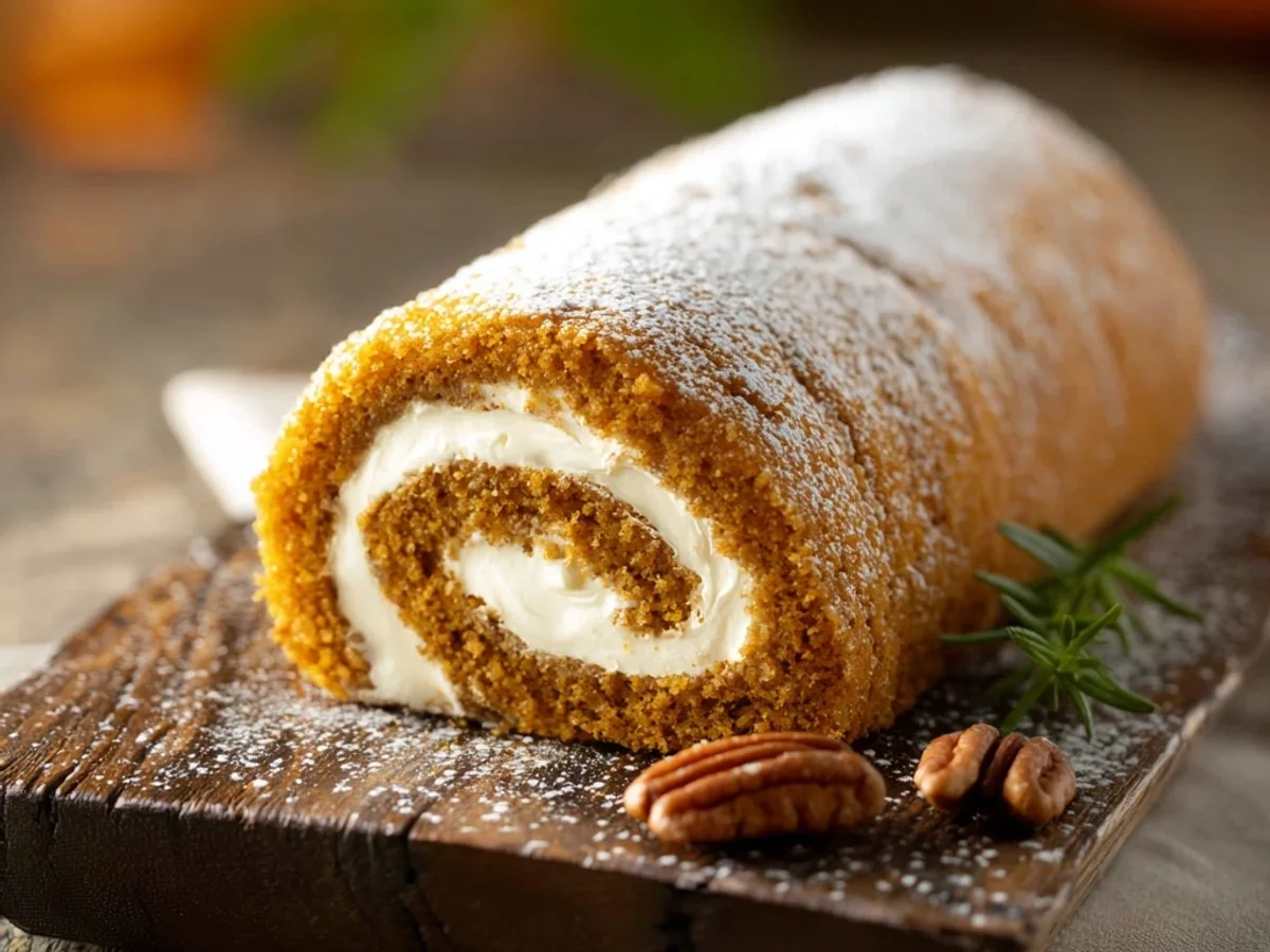 Creamy Pumpkin Roll Recipe: Easy Autumn Dessert - Image 2