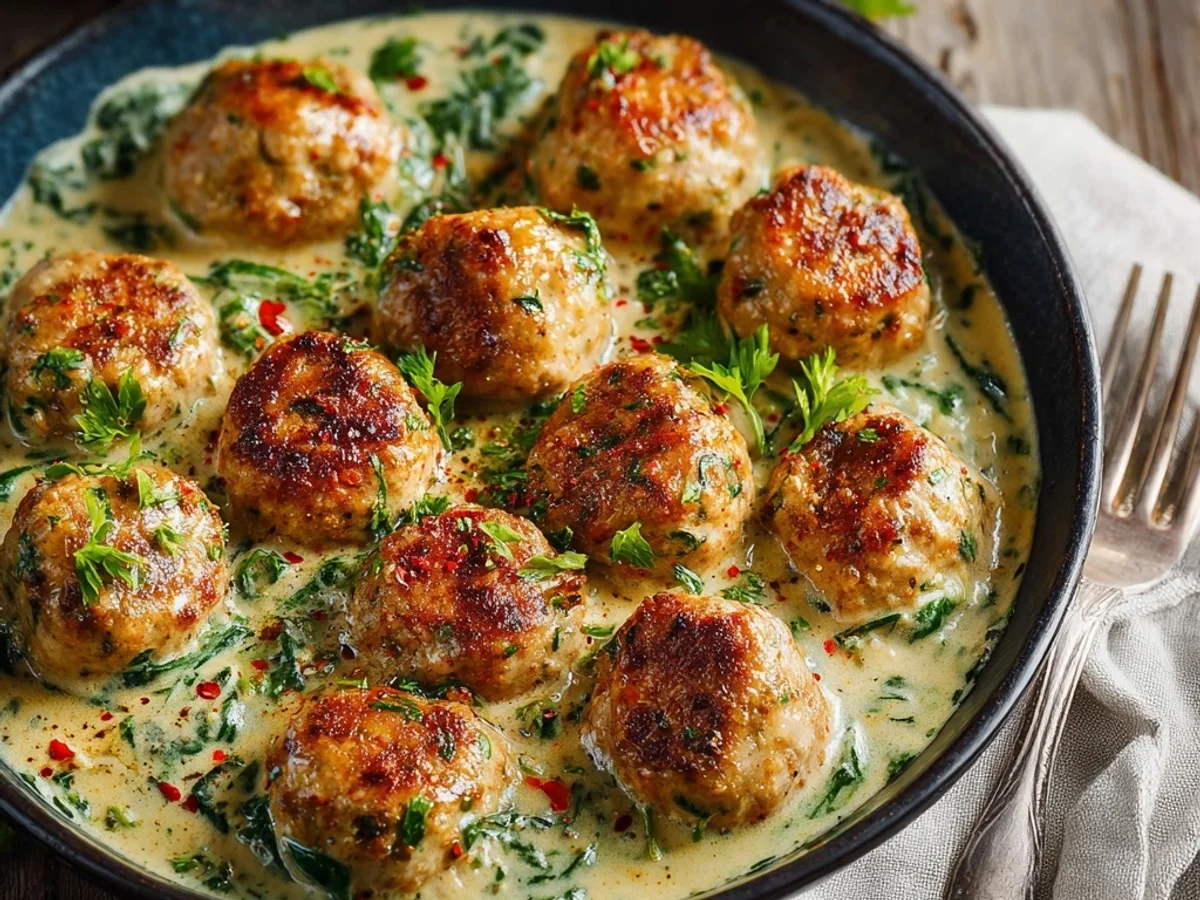 Creamy Spinach Turkey Meatballs: A Weeknight Comfort - Image 2