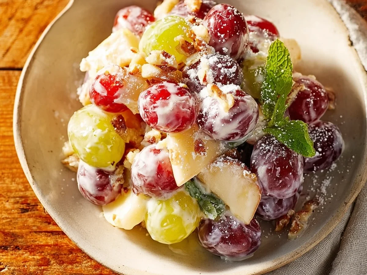 Creamy Vanilla Grape Apple Salad: A Sweet Crunch Delight - Image 2