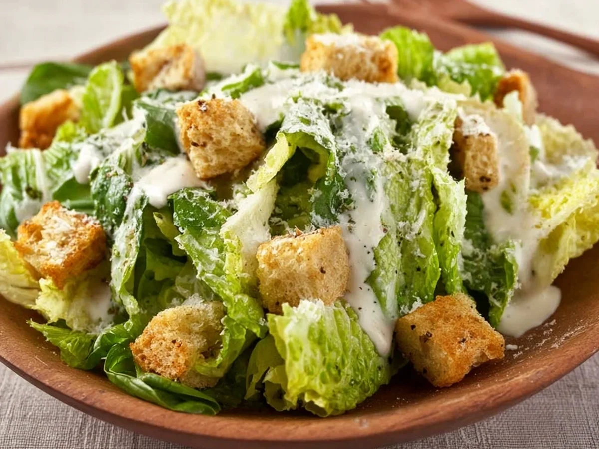 Crisp Classic Caesar Salad with Tangy Dressing - Image 2