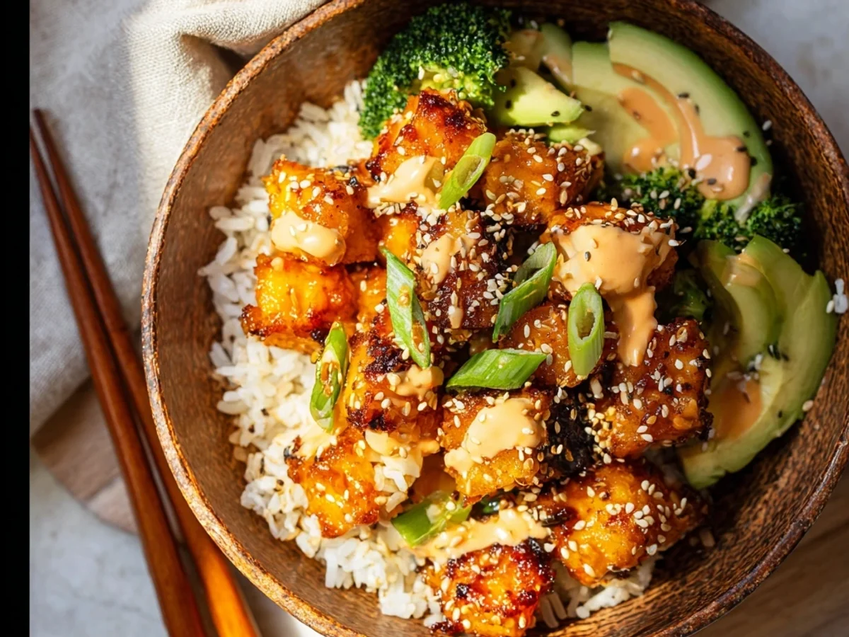 Crispy Bang Bang Salmon Bites: A Zesty Dinner Bowl - Image 2