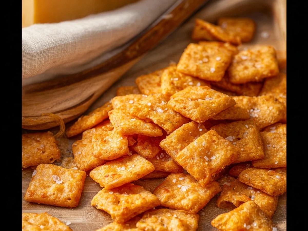 Crispy Homemade Cheez Its: Easy Cheese Crackers - Image 1