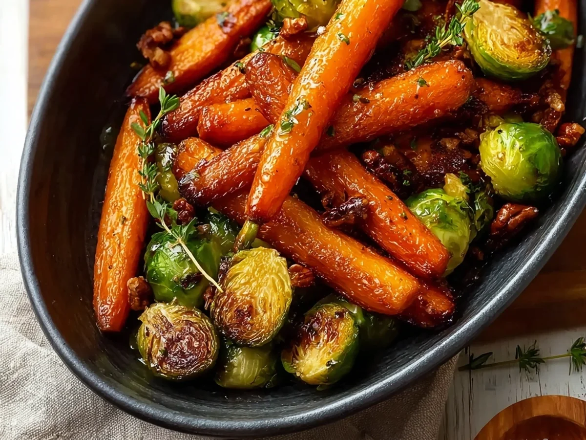 Crispy Maple Glazed Carrots & Sprouts: A Flavorful Side - Image 2