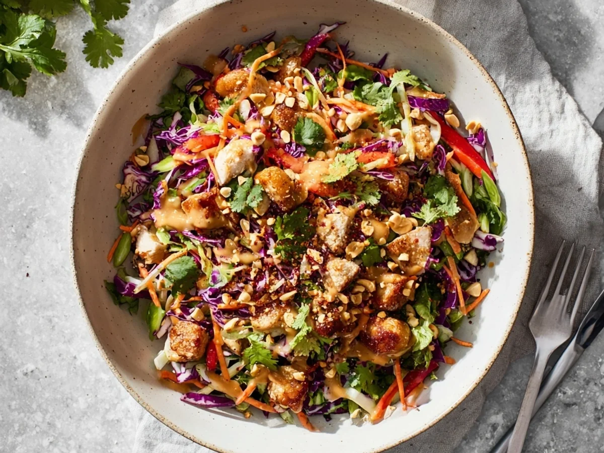 Crispy Peanut Chicken Crunch Salad: My Speedy Weeknight Fix - Image 1