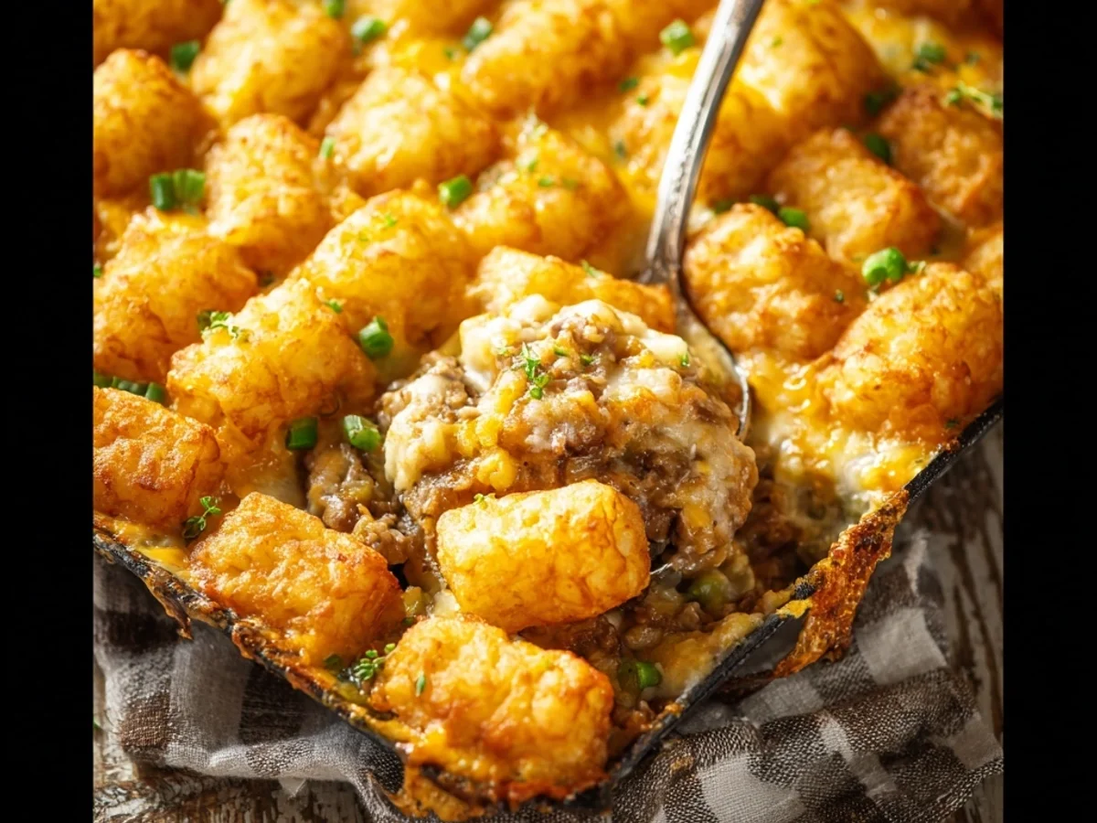 Crispy Tater Tot Casserole: A Homestyle Dinner Recipe - Image 1