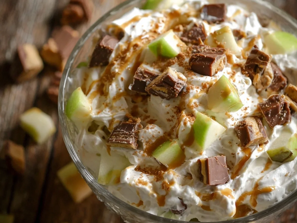 Easy Apple Snickers Salad: Sweet & Crunchy Dessert Delight - Image 1