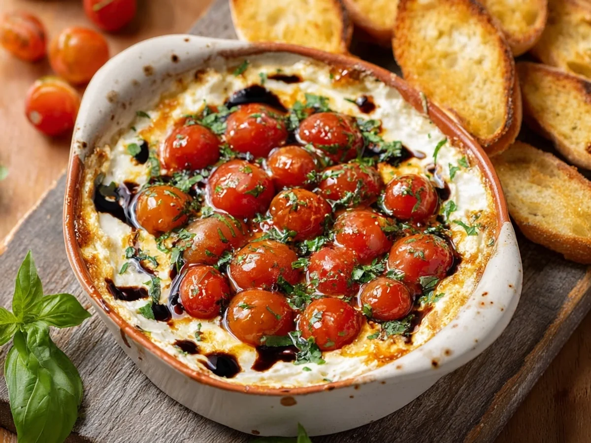 Easy Caprese Dip: Fresh Basil & Tomato Delight - Image 1
