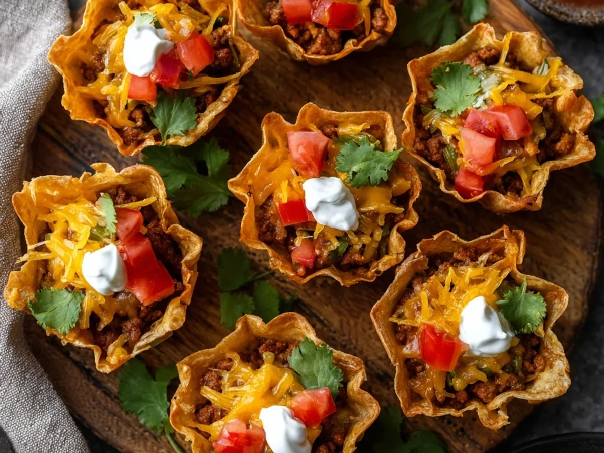 Easy Taco Cups: Savory Mini Meals, Quick & Fun! - Image 1