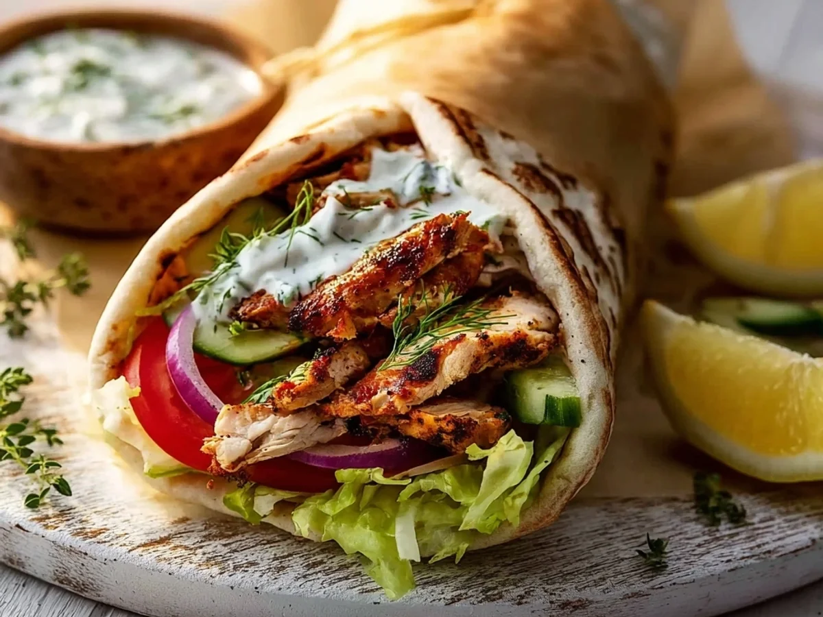 Flavorful Greek Chicken Gyros: A Taste of Home - Image 1