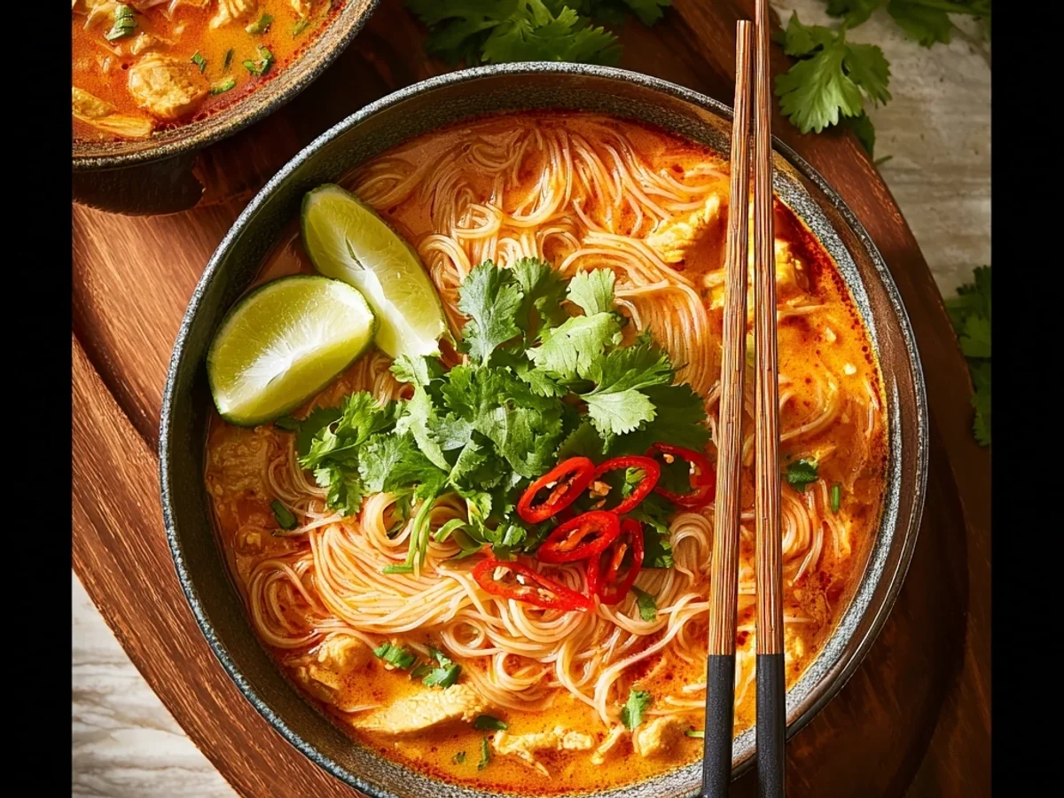 Flavorful Thai Red Curry Noodle Soup: A Zesty, Quick Meal - Image 1