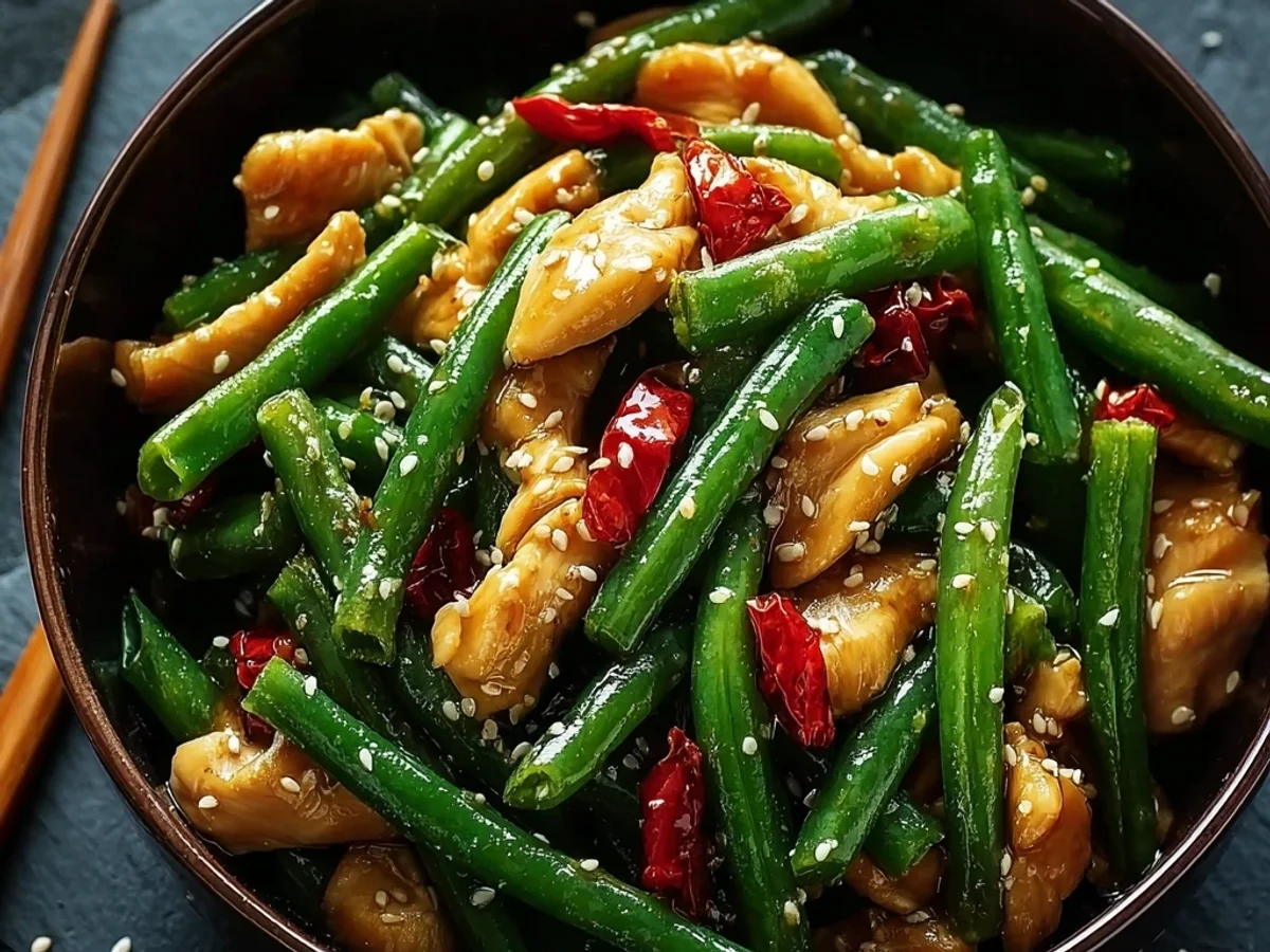 Fresh Chicken and Green Bean Stir-Fry: Speedy Dinner - Image 1