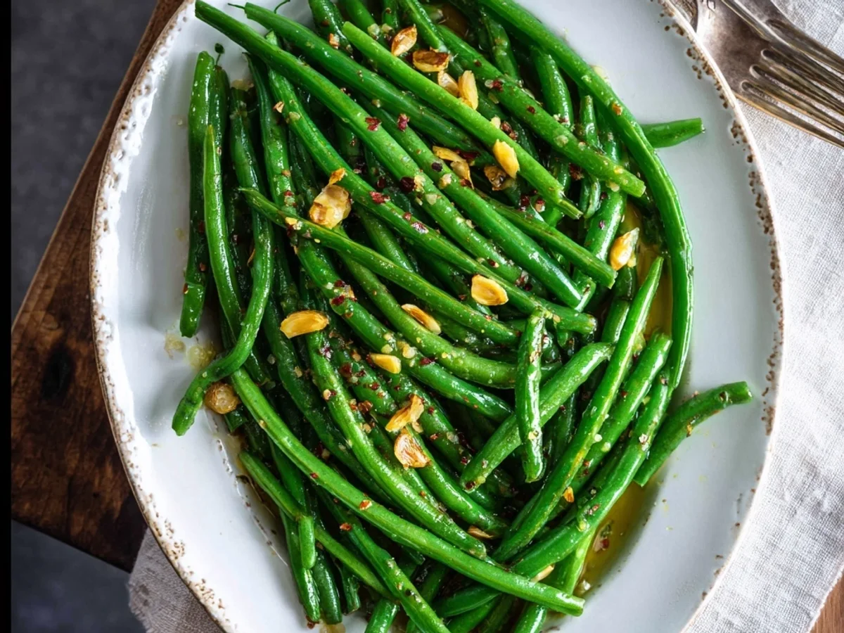 Fresh Garlic Sauteed Green Beans: Quick Zesty Side - Image 1