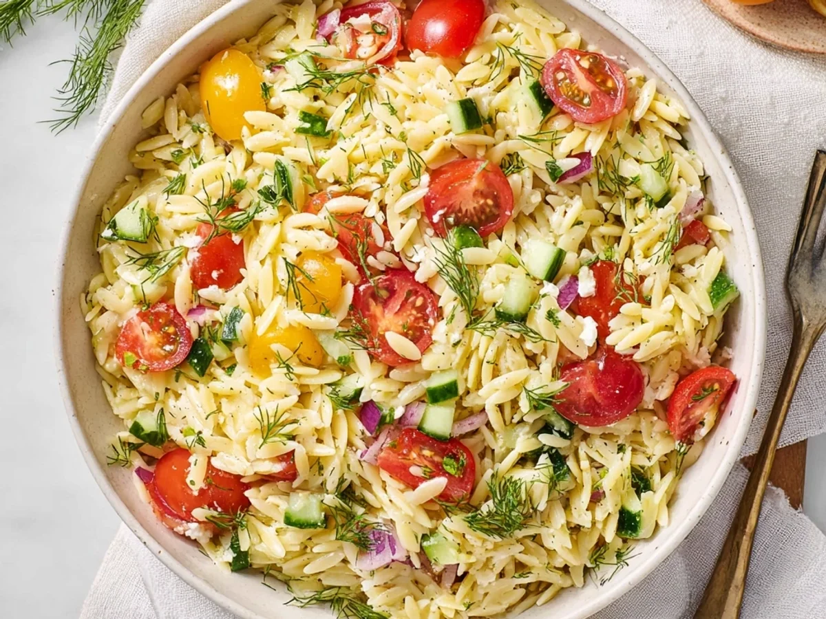 Fresh Lemon Orzo Salad: Zesty Summer Side Dish - Image 2