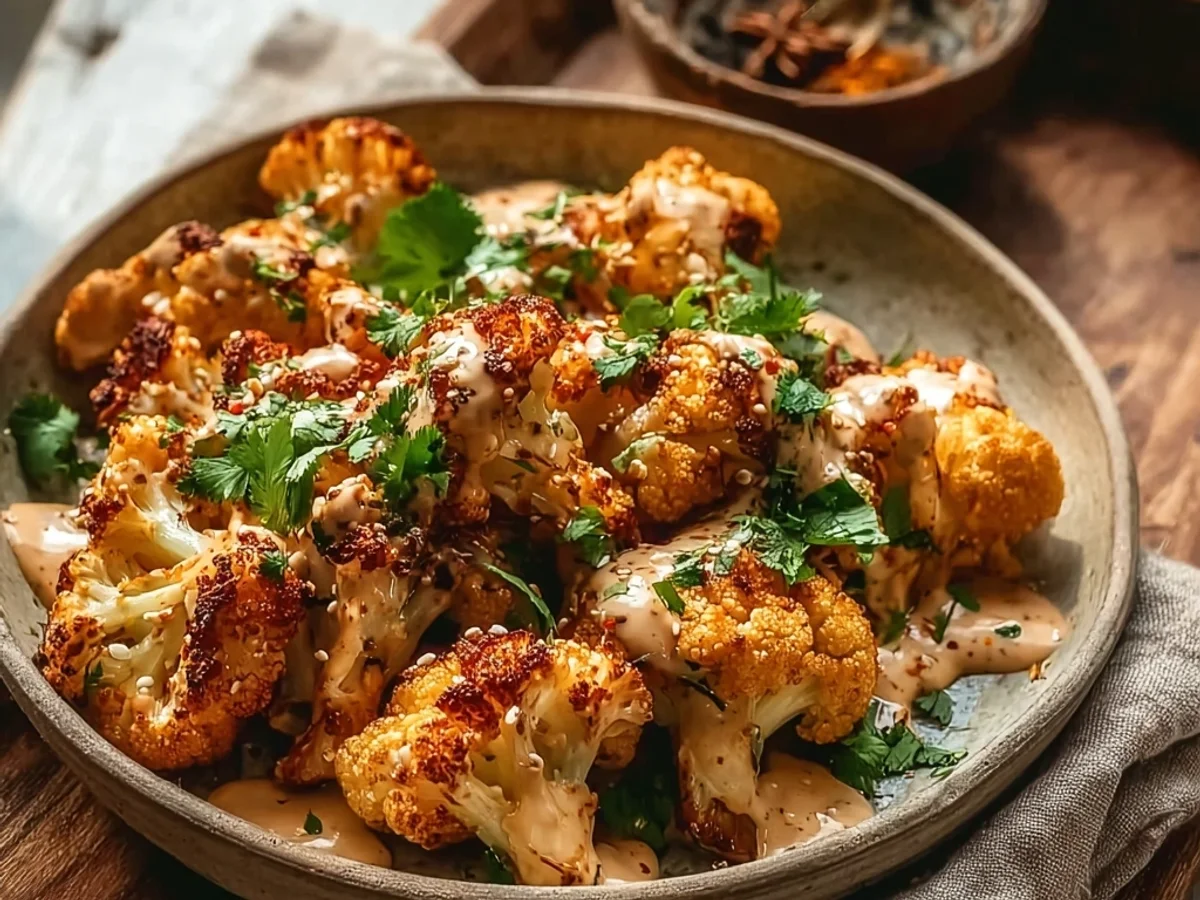 Golden Moroccan Cauliflower & Tangy Tahini Honey - Image 1