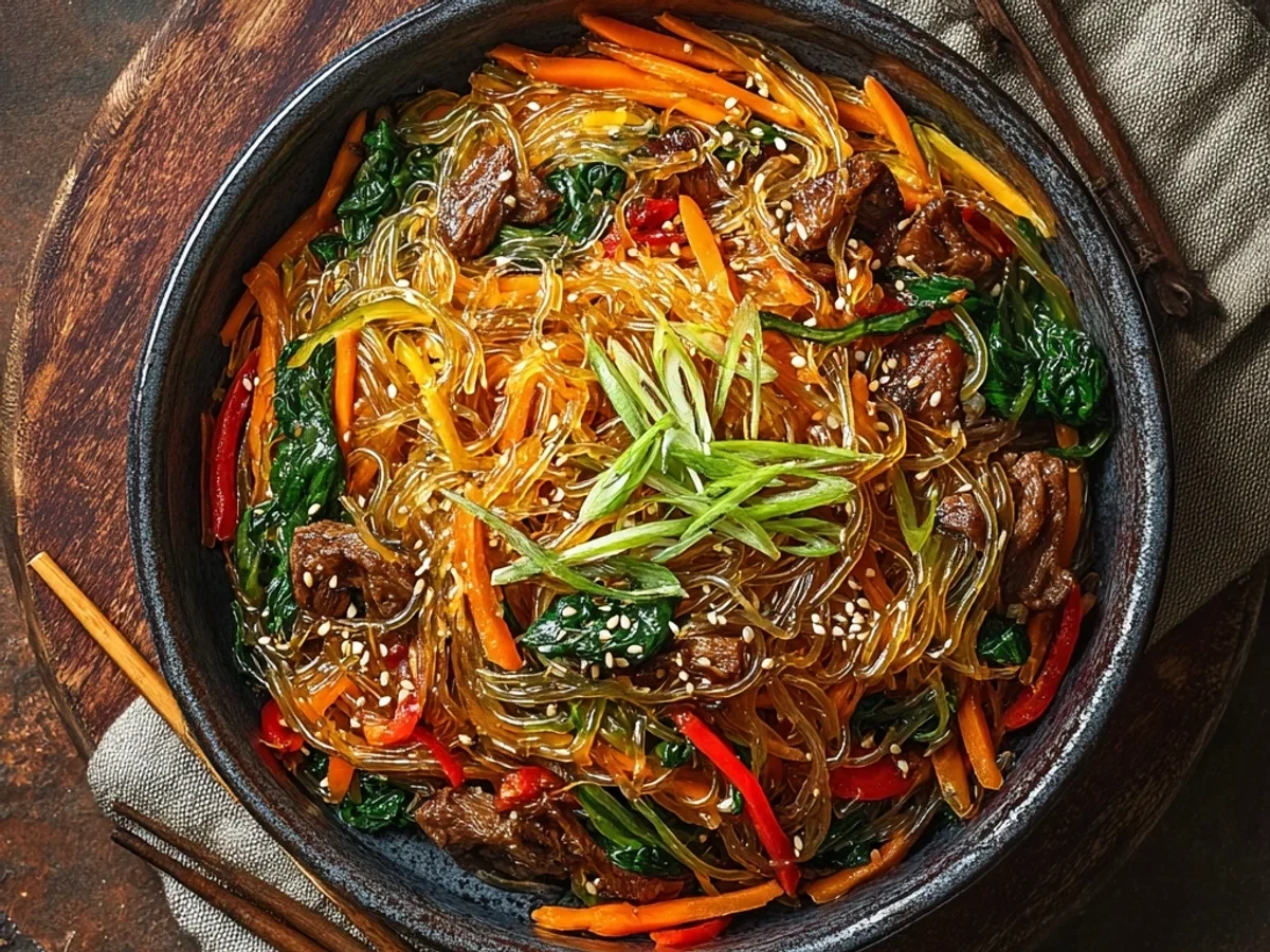 Hearty Authentic Korean Japchae Noodles: A Family Favorite - Image 2
