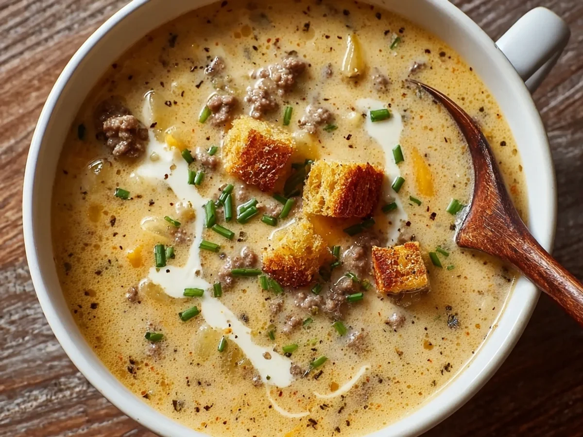 Hearty Cheeseburger Soup: Easy Weeknight Comfort - Image 2