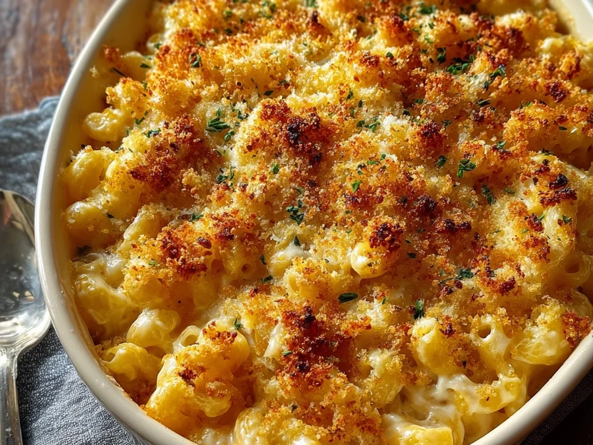 Hearty Cheesy Baked Macaroni Casserole for Dinner - Image 1