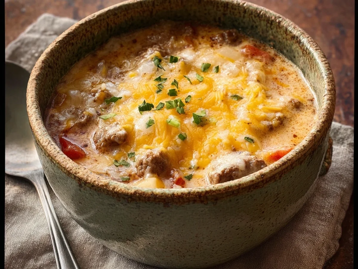 Hearty Cheesy Beef Soup: My Comforting Family Recipe - Image 2
