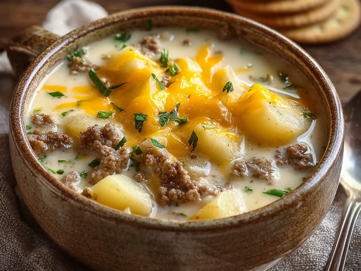 Hearty Cheesy Hamburger Potato Soup: My Dinner Lifesaver - Image 2