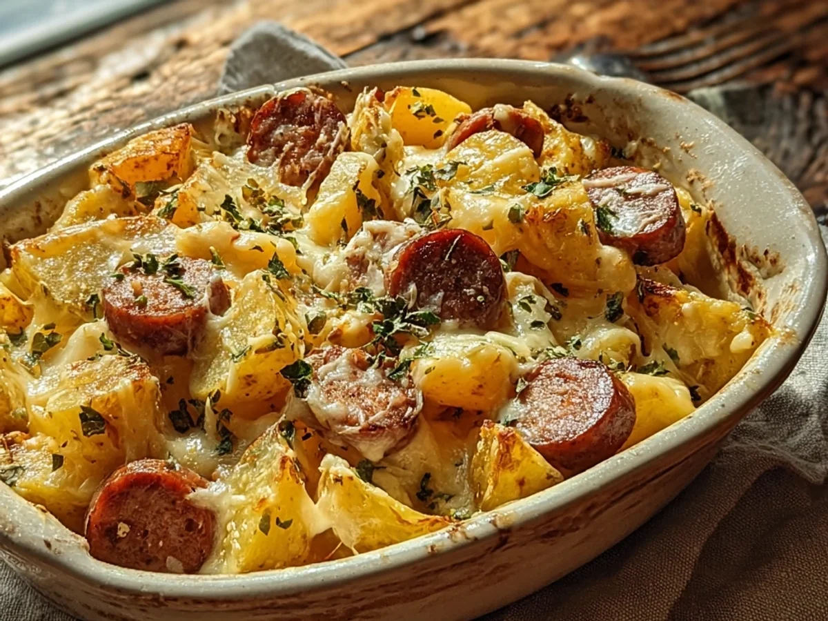 Hearty Cheesy Ranch Potatoes & Turkey Sausage Skillet - Image 1