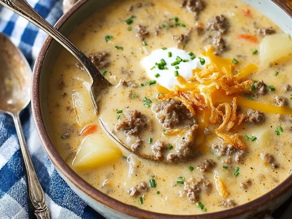 Hearty Crockpot Cheeseburger Soup: Simple Weeknight Meal - Image 2