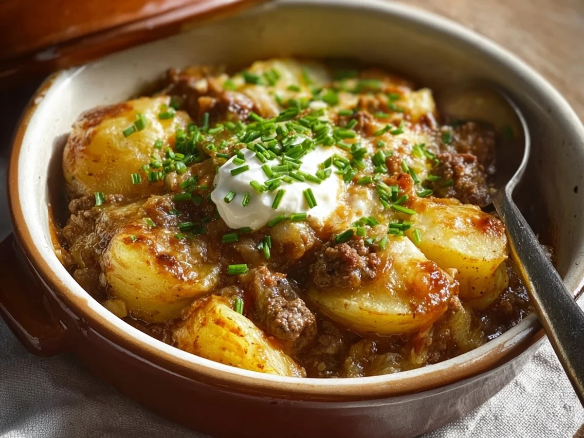 Hearty Crockpot Hamburger Potato Casserole: A Weeknight Hug - Image 1