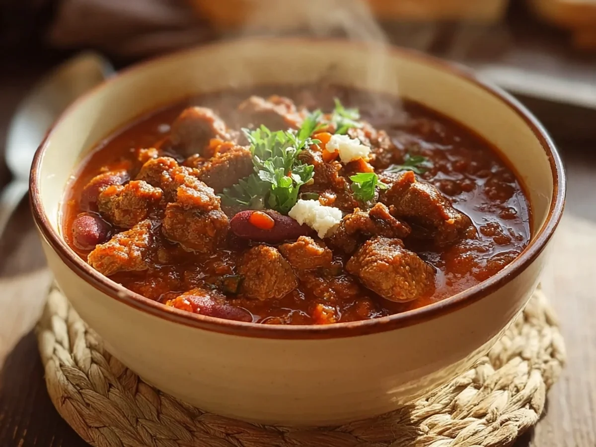 Hearty Deer Chili: Rustic & Flavorful Slow-Cooked Meal - Image 1