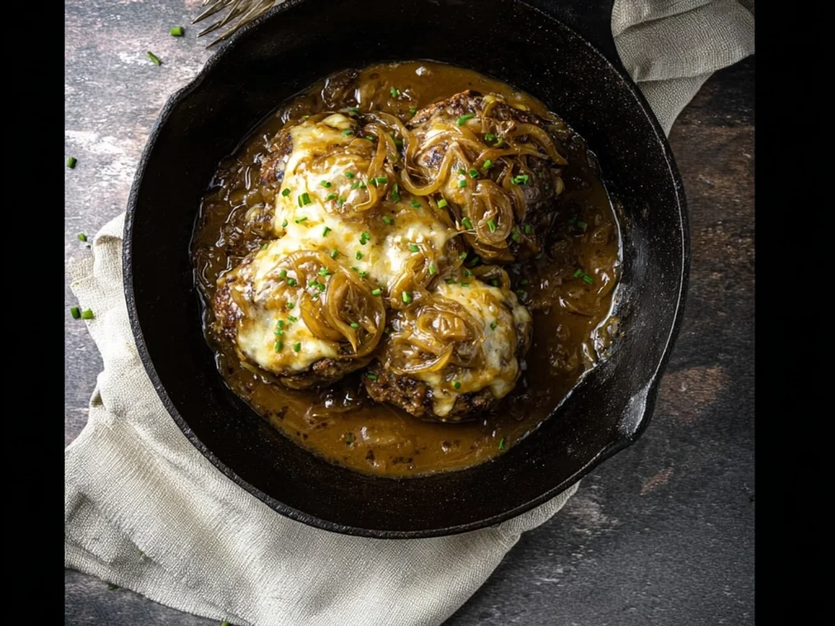 Hearty French Onion Salisbury Steak Recipe - Image 1