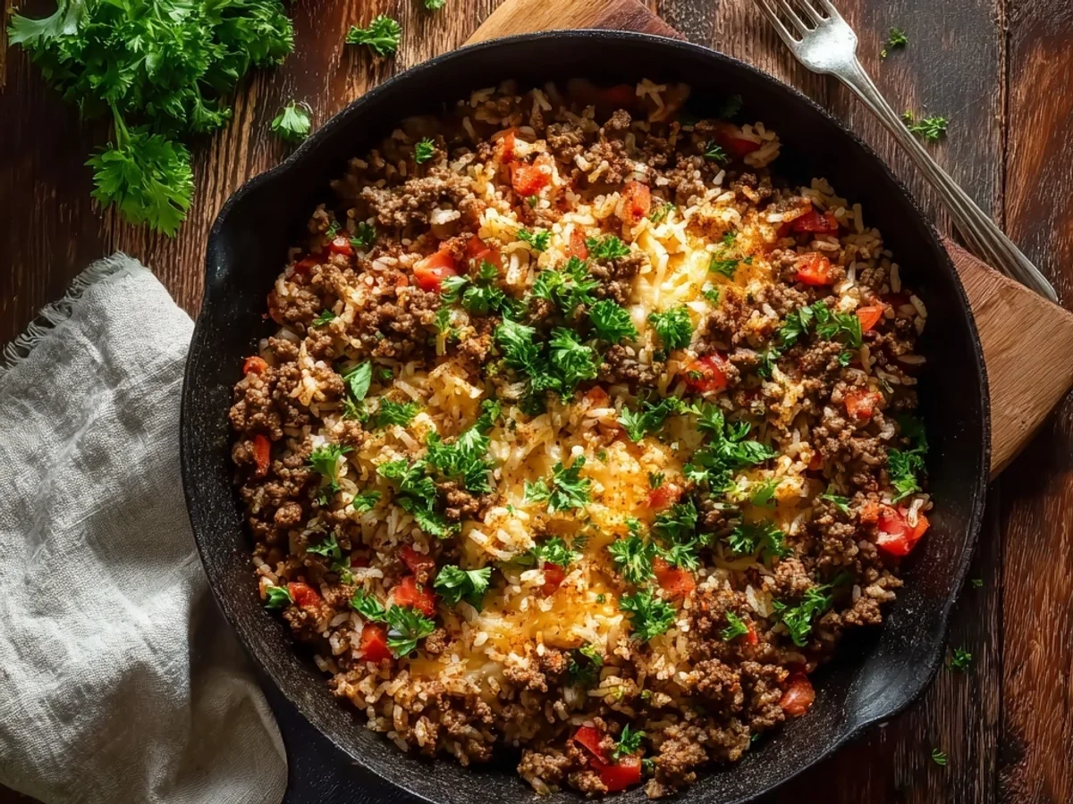 Hearty Ground Beef and Rice Skillet: Quick One-Pan Dinner - Image 2