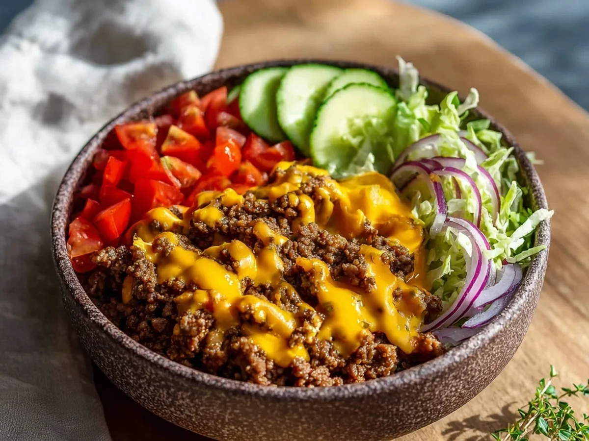 Hearty High Protein Cheeseburger Bowls for Speedy Dinners - Image 1