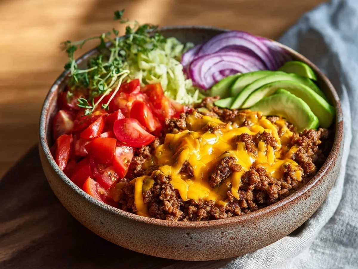 Hearty High Protein Cheeseburger Bowls for Speedy Dinners - Image 2