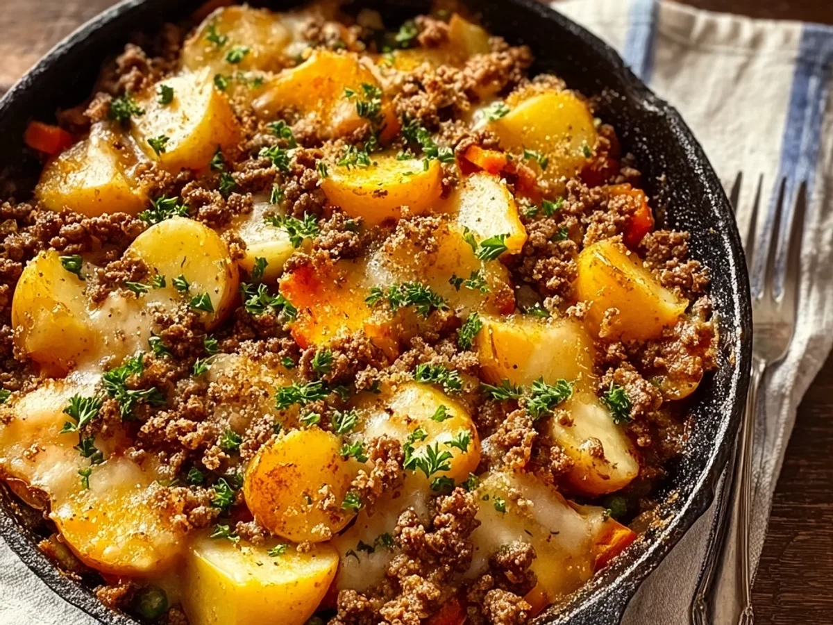 Hearty Hobo Casserole with Ground Beef & Potatoes - Image 1