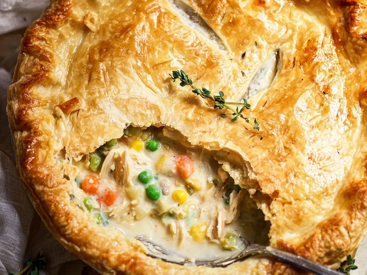 Hearty Homemade Chicken Pot Pie with Flaky Crust - Image 2