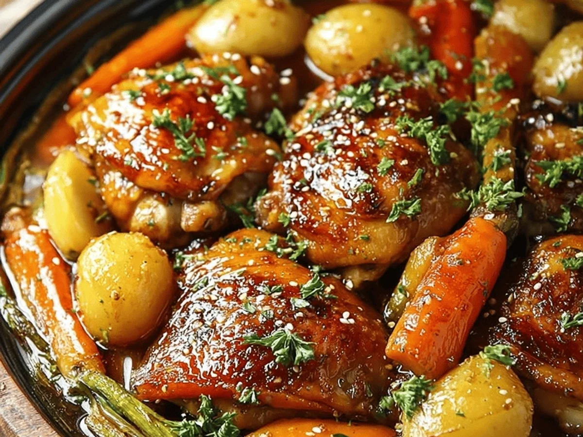 Hearty Honey Garlic Chicken and Veggies Sheet Pan - Image 1