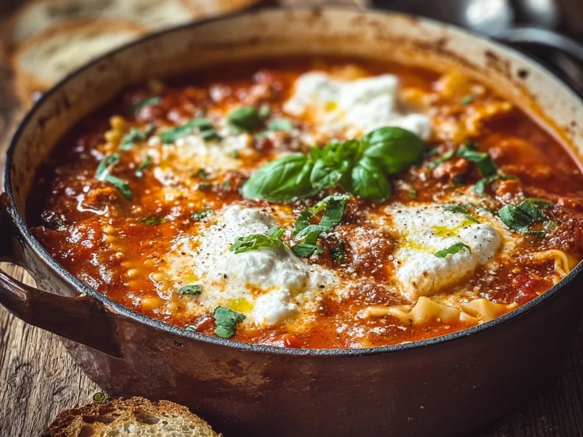 Hearty One-Pot Lasagna Soup: Quick & Simple Dinner - Image 2
