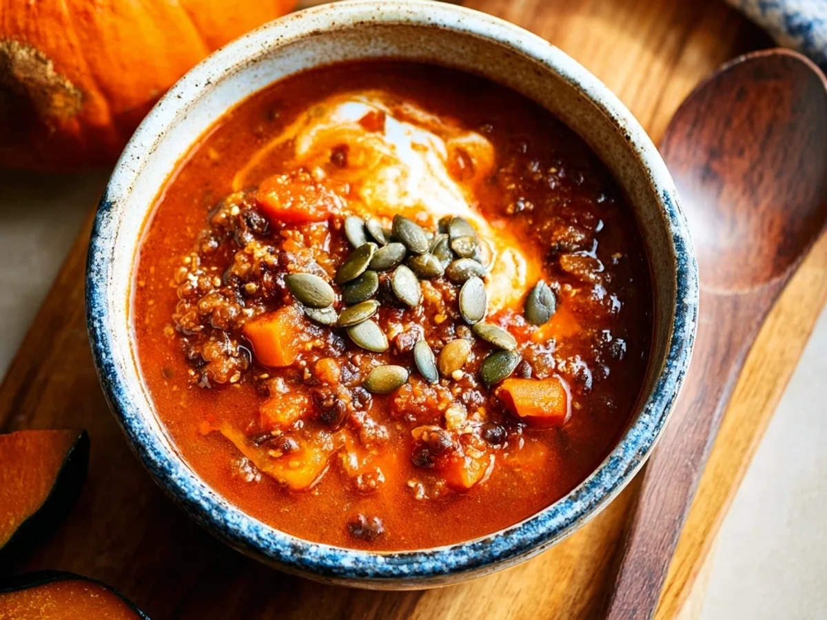 Hearty Pumpkin Chili: A Fall Comfort Meal - Image 1