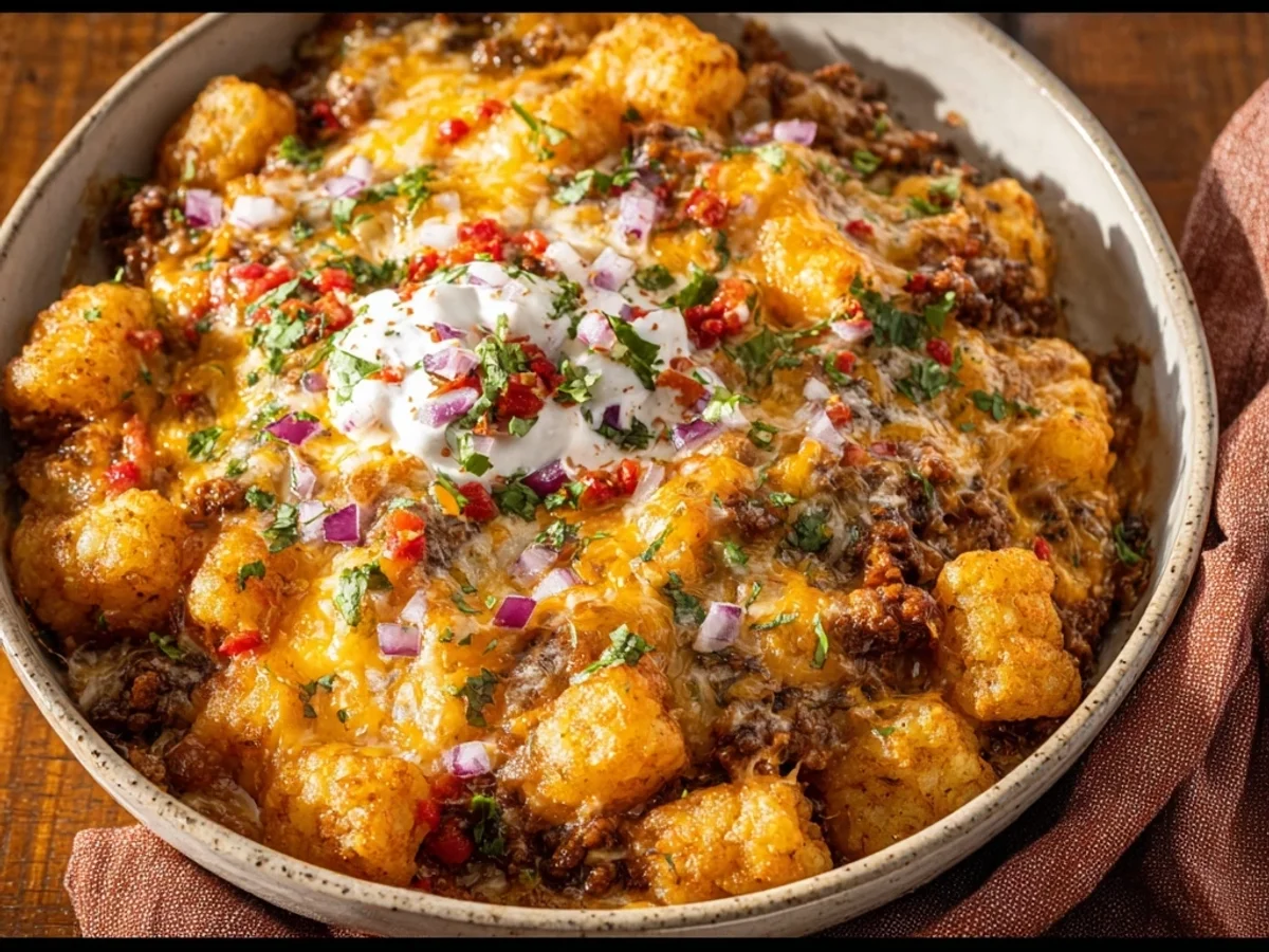 Hearty Taco Tater Tot Casserole: Simple Weeknight Comfort - Image 2