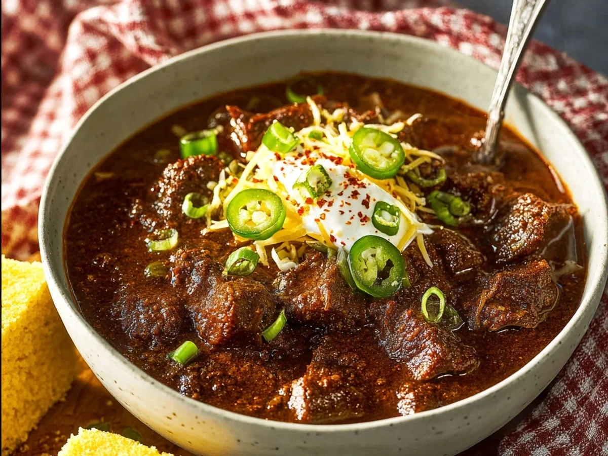 Hearty Texas Chili Recipe: Bold & Meaty Flavor - Image 1