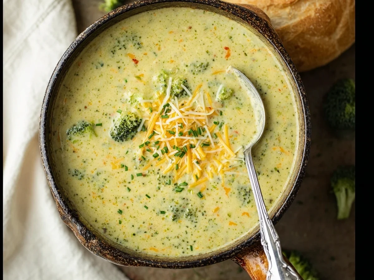 High-Protein Broccoli Cheddar Soup: Creamy & Satisfying - Image 1
