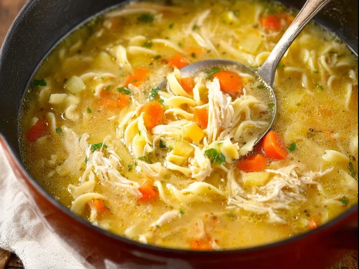 Homemade Chicken Noodle Soup: Rustic Comfort - Image 2
