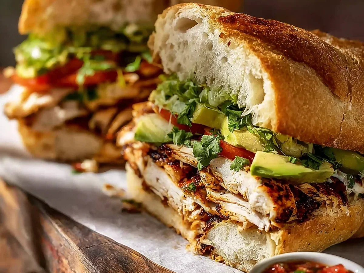 Homemade Chicken Torta Sandwich: A Zesty Lunch Idea - Image 1
