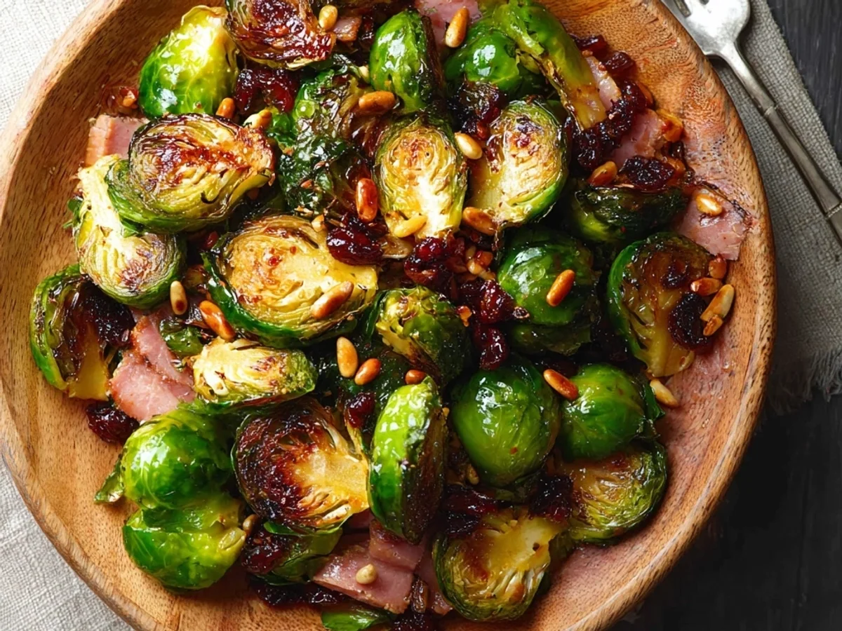 Homestyle Brussels Sprouts with Turkey Ham Recipe - Image 1